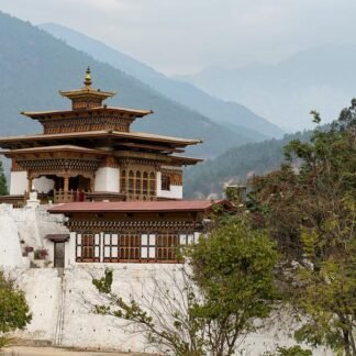 Sacred Dzong at Dawn — Punakha Valley, Bhutan