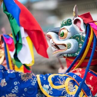 Snow Lion Dance — Tsechu Festival, Bhutan