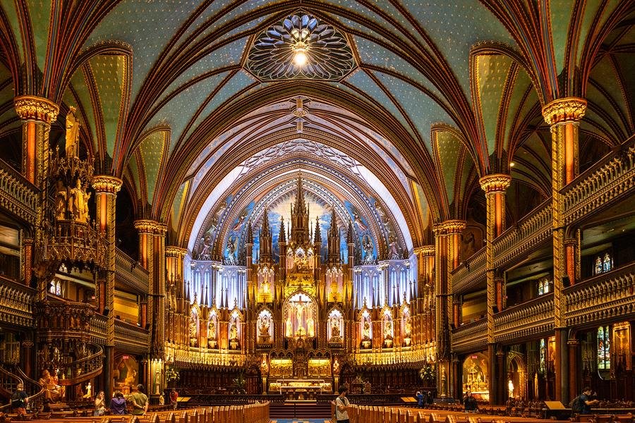 Notre-Dame Basilica Interior — Montreal, Canada — Fine art canvas print by Naomi McLeod