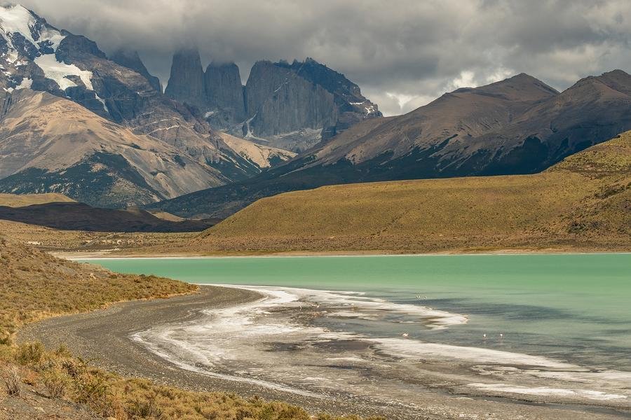 Torres del Paine — Granite Spires and Glacial Lake, Patagonia — Fine art canvas print by Naomi McLeod