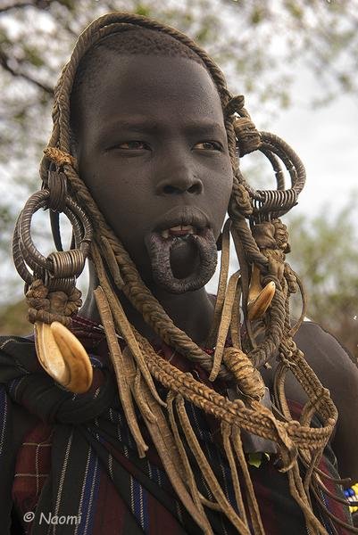 Mursi Woman Portrait — Omo Valley, Ethiopia — Fine art canvas print by Naomi McLeod