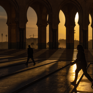 Golden Hour at Hassan II Mosque — Casablanca, Morocco