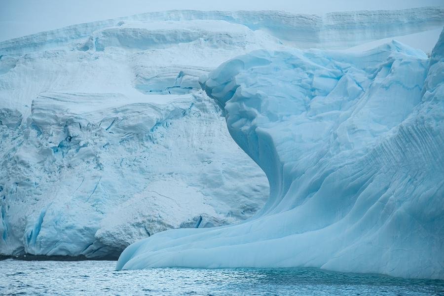 Sculpted Iceberg — Antarctic Waters, Southern Ocean — Fine art canvas print by Naomi McLeod