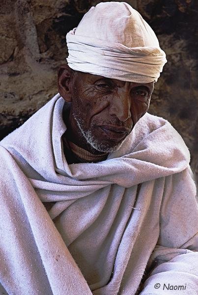 Guardian of the Faith — Ethiopian Priest, Lalibela — Fine art canvas print by Naomi McLeod