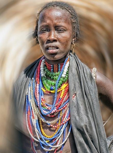 Arbore Woman in Ceremonial Beads — Omo Valley, Ethiopia