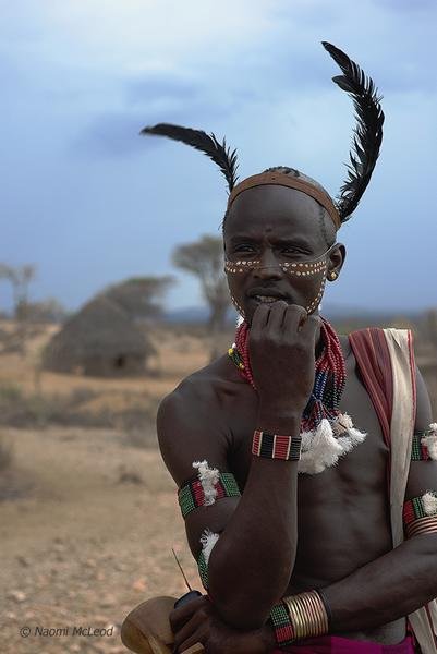 Samburu Warrior Portrait — Traditional Dress, Northern Kenya — Fine art canvas print by Naomi McLeod