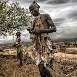 Hamar Tribesman with Ceremonial Gourd — Omo Valley, Ethiopia