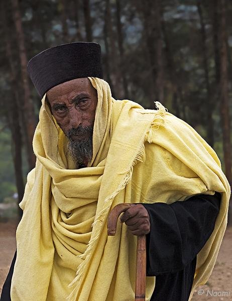 Orthodox Priest — Ethiopian Highlands Portrait — Fine art canvas print by Naomi McLeod