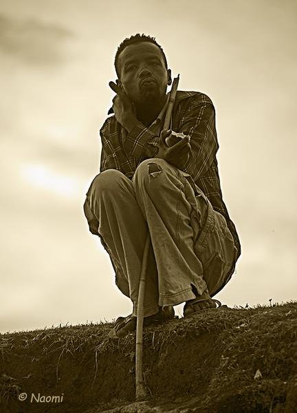 Highland Shepherd — Ethiopian Pastoral Portrait