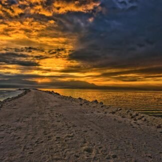 Causeway at Golden Hour — Great Salt Lake, Utah