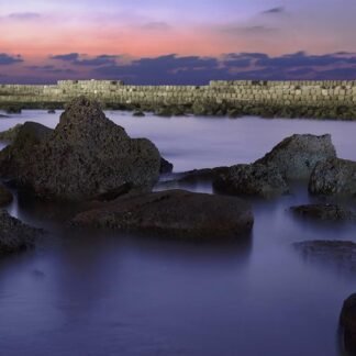Twilight at the Ancient Seawall — Acre, Israel