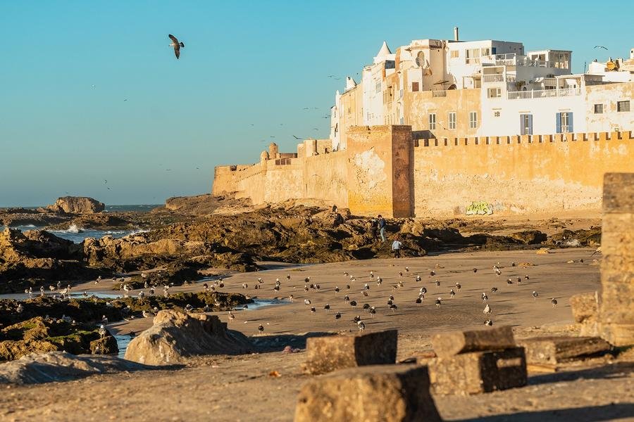 Essaouira Ramparts at Golden Hour — Morocco Atlantic Coast — Fine art canvas print by Naomi McLeod