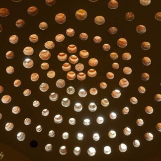 Spiral Onyx Stone Light Installation Abstract Wall Art