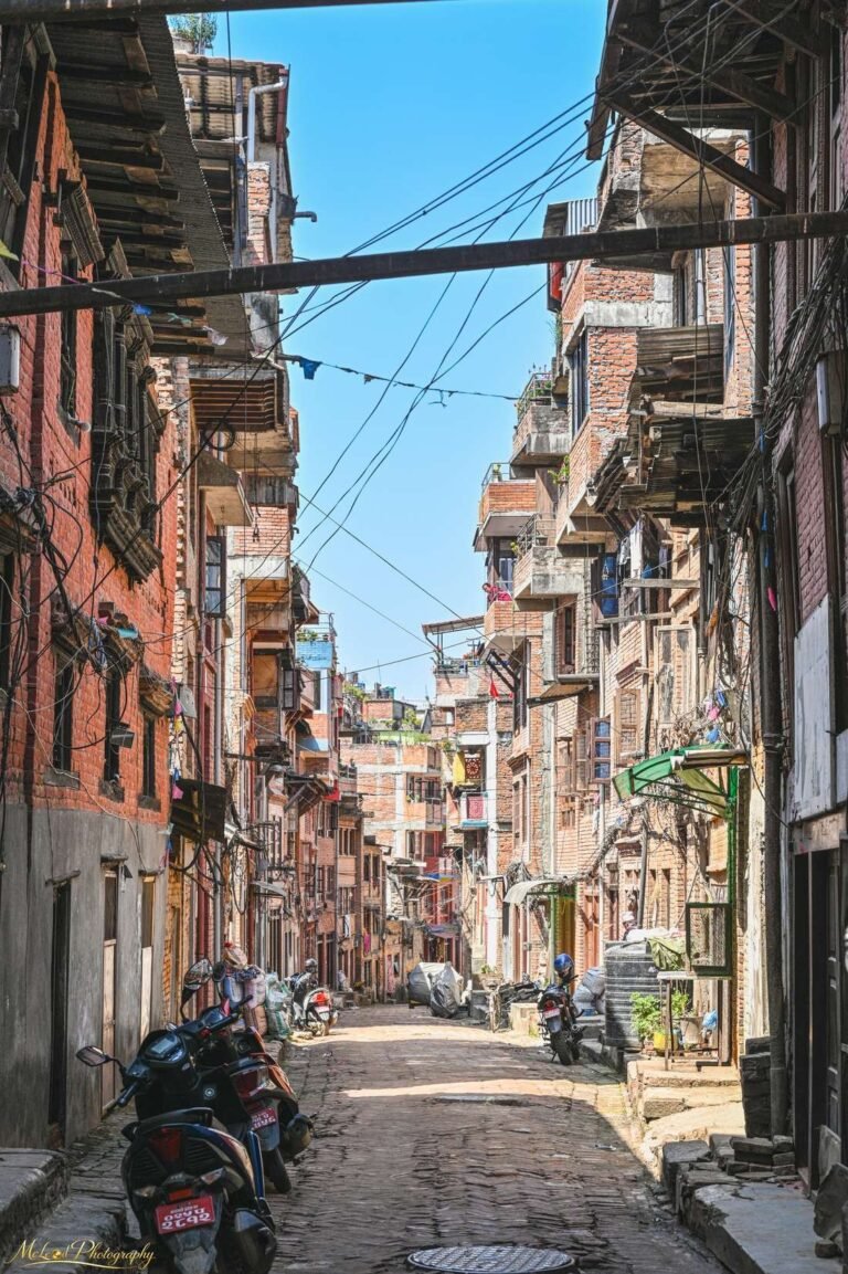 Ancient Brick Alley in Kathmandu Nepal Street Photography