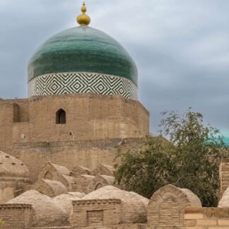 Turquoise Dome of Khiva Ancient Silk Road Architecture