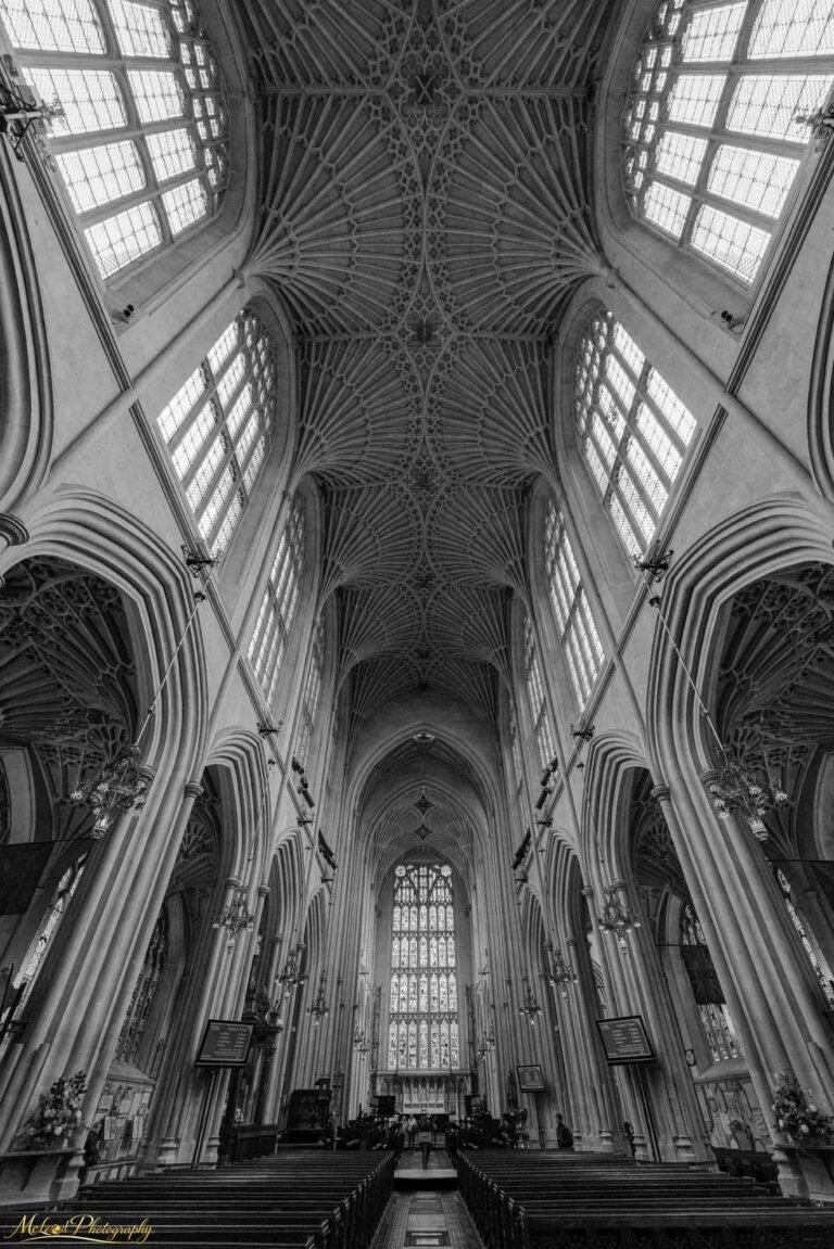 Bath Abbey Gothic Fan Vaulted Ceiling Interior England