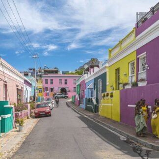 Colorful Bo-Kaap Houses Cape Town Street Scene Wall Art