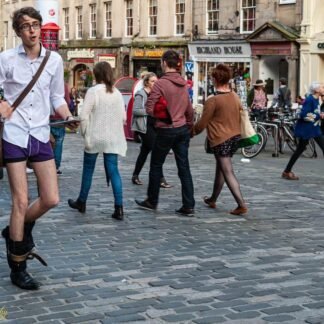 Edinburgh Fringe Festival Street Performer on Royal Mile