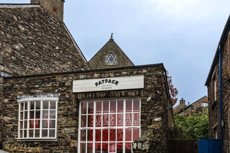 Historic Stone Buildings in St Davids Wales Village