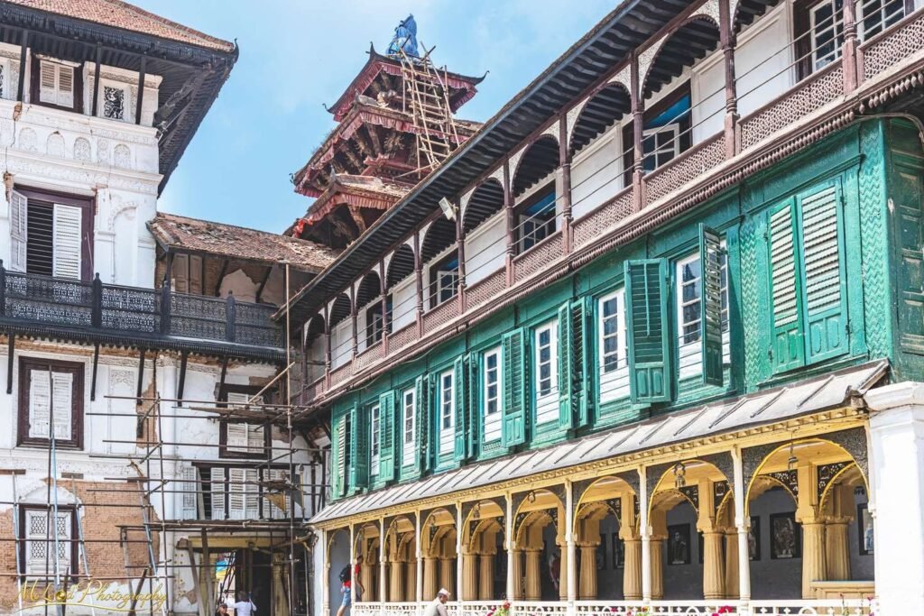 Historic Newari Architecture Kathmandu Durbar Square Nepal — Fine art canvas print by Naomi McLeod