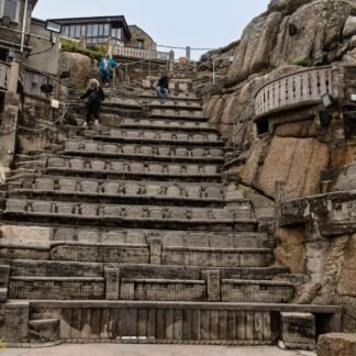Minack Theatre Stone Amphitheatre Carved Into Cornish Cliffs