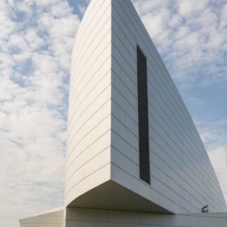 Bold Modern Architecture White Sculptural Building Wall Art