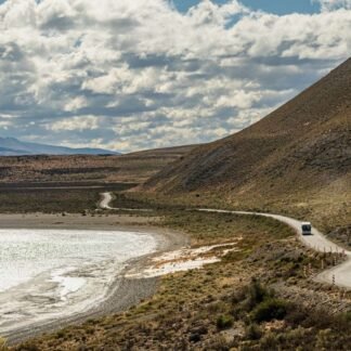 Patagonian Highway Winding Through Andean Mountains