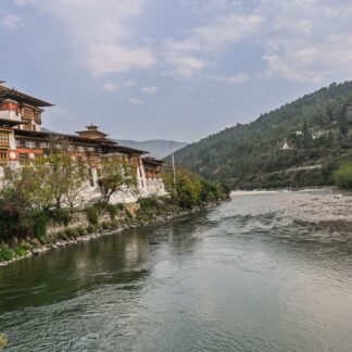 Punakha Dzong Fortress on River Bhutan Himalayan Wall Art