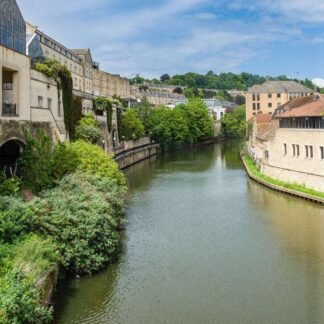 River Avon Bath England Historic Architecture Canvas Print