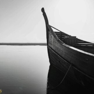 Viking Longship Bow on Still Waters - Nordic Fine Art Print
