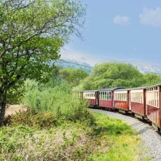 Welsh Highland Railway Through Snowdonia Mountains