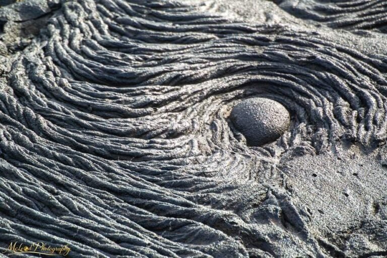 Pahoehoe Lava Swirls Abstract Volcanic Rock Wall Art