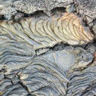 Pahoehoe Lava Formations Abstract Volcanic Rock Art Print